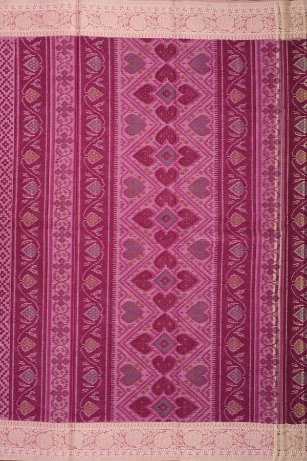 Kota Cotton Saree In Grape Purple With Diamond Design