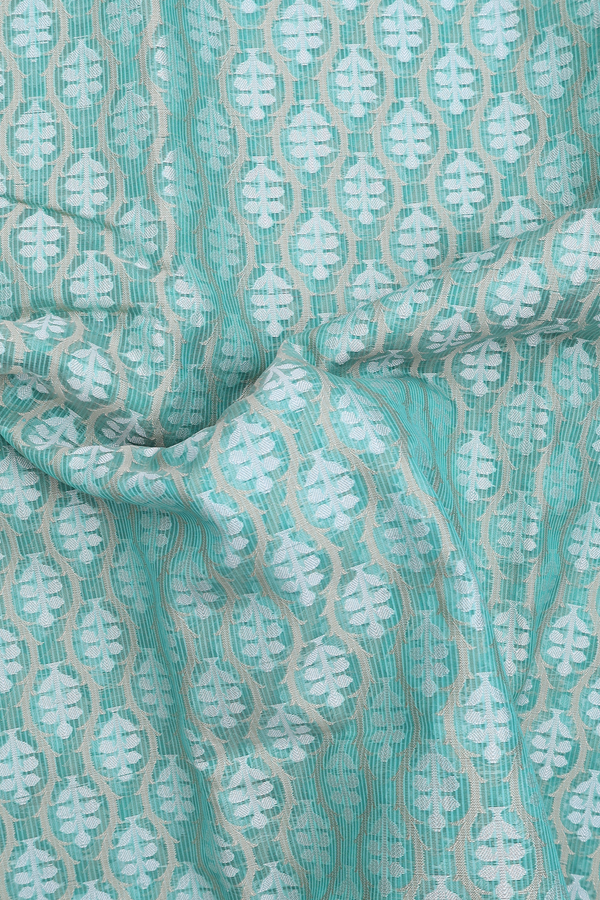 Kota Cotton Saree In Dusty Green With Allover Design