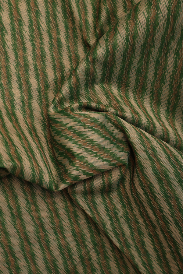 Kota Cotton Saree In Green With Diagonal Design