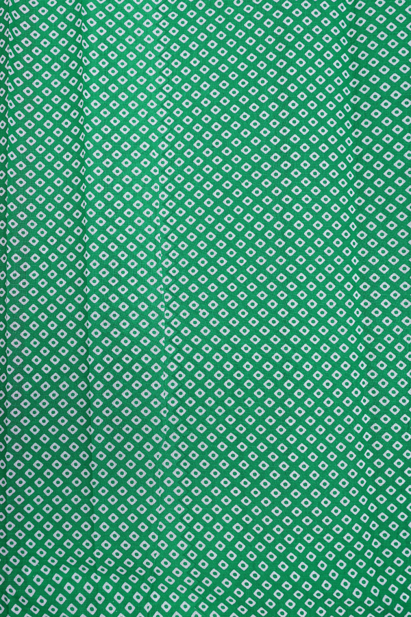 Kota Cotton Saree In Green With Diamond Printed Design