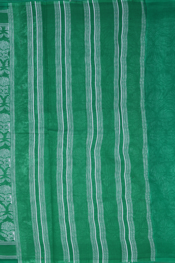 Kota Cotton Saree In Green With Floral Printed Design