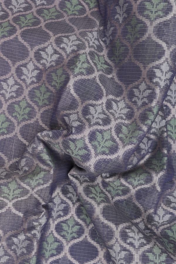 Kota Cotton Saree In Grey With Scallop Design