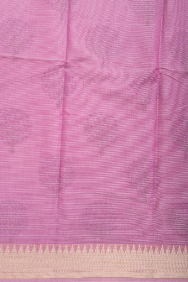 Kota Cotton Saree In Lavender With Tree Motifs