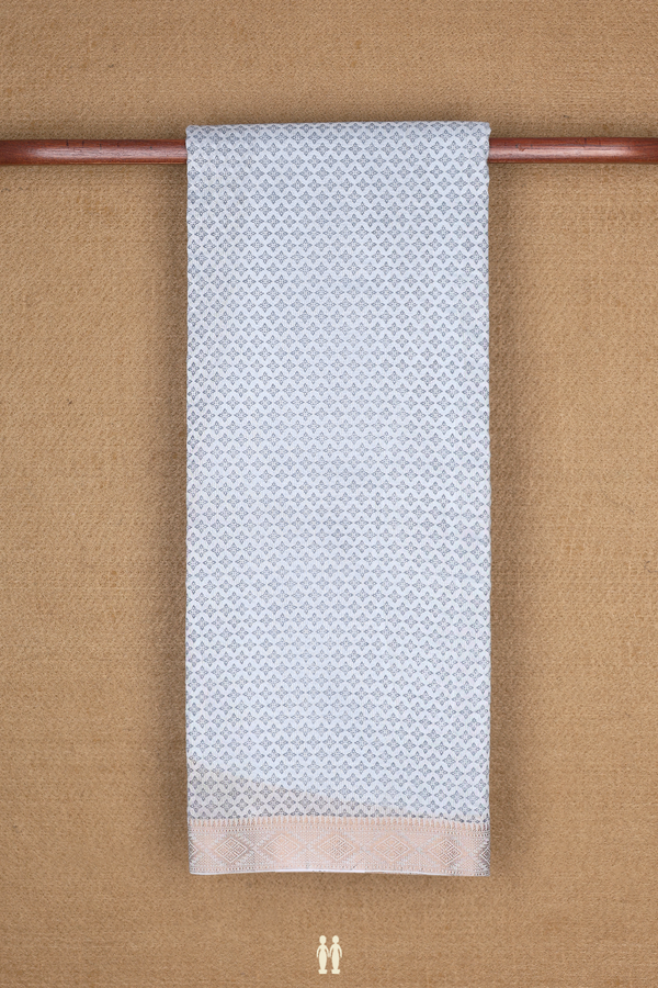 Kota Cotton Saree In Light Grey With Floral Printed Design