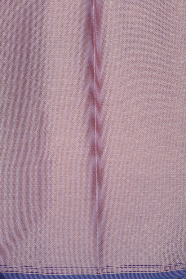 Kota Cotton Saree In Light Purple With Floral Thread Design