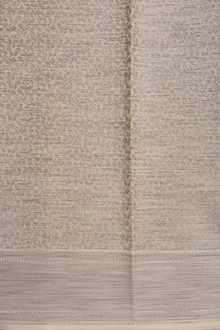 Kota Cotton Saree In Light Yellow With Triangle Design