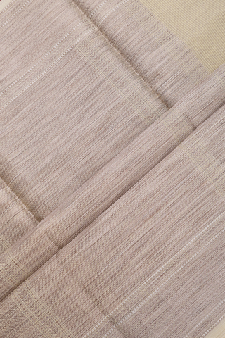 Kota Cotton Saree In Light Yellow With Triangle Design