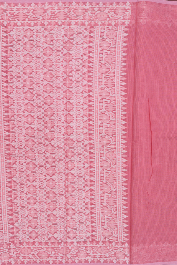 Kota Cotton Saree In Mulberry With Allover Design