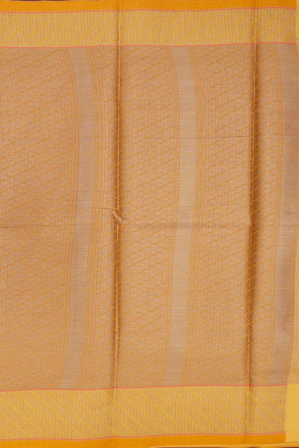 Kota Cotton Saree In Ochre Orange With Allover Design