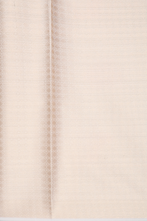 Kota Cotton Saree In Off White With Floral Design