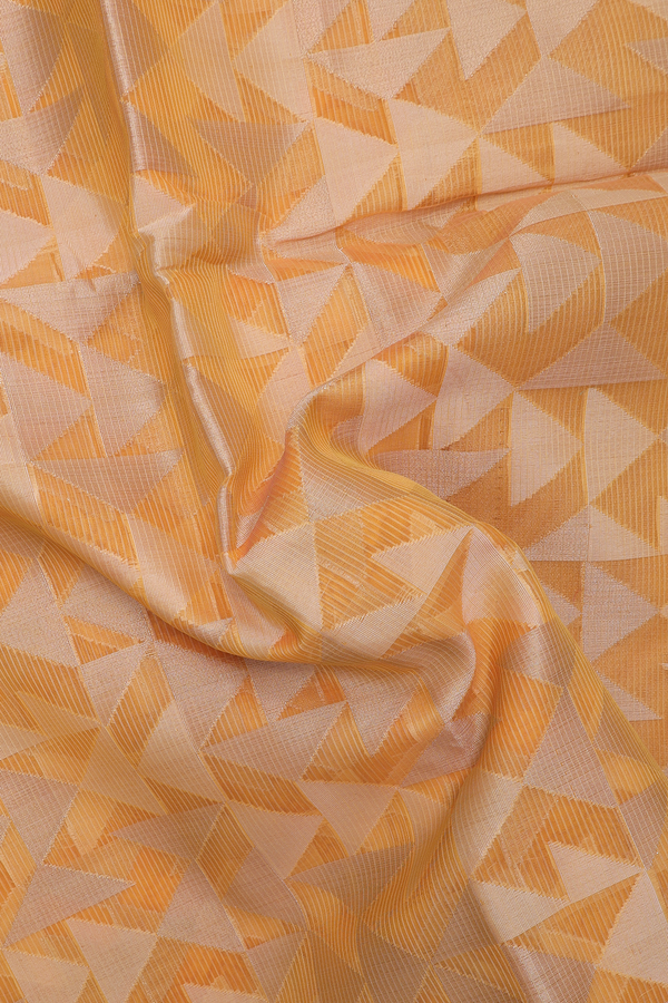 Kota Cotton Saree In Orange With Allover Design