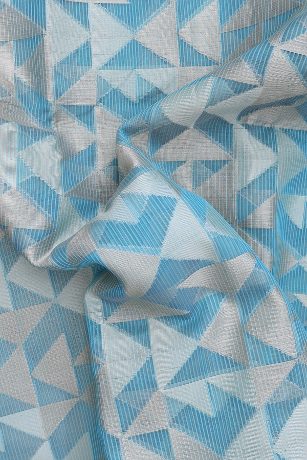 Kota Cotton Saree In Pastel Blue With Allover Design