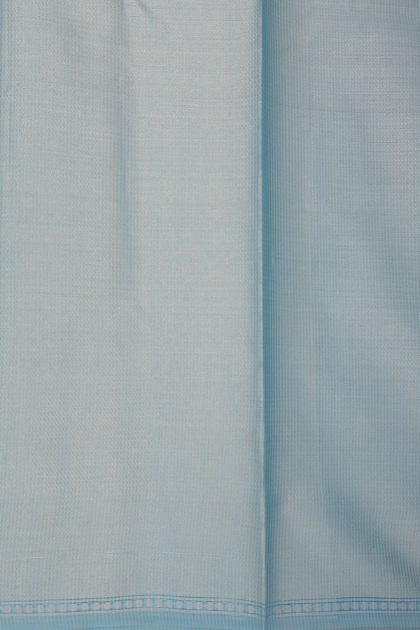 Kota Cotton Saree In Pastel Blue With Floral Design