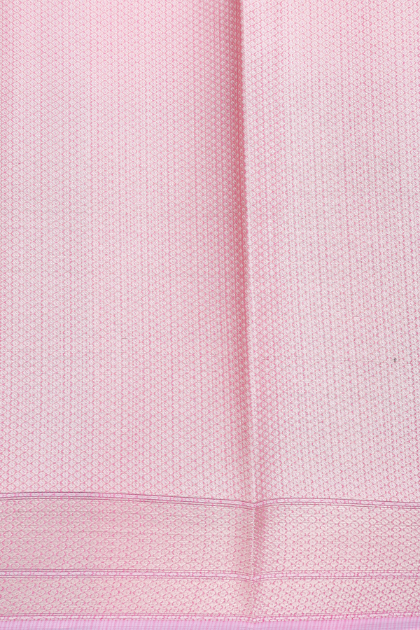 Kota Cotton Saree In Pink With Chevron Design