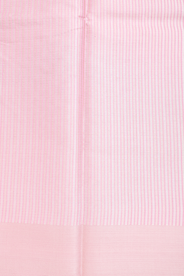 Kota Cotton Saree In Pink With Chevron Design