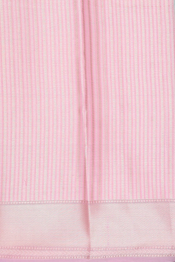 Kota Cotton Saree In Pink With Floral Design