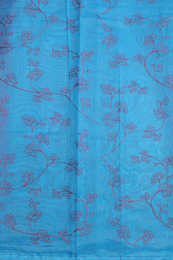 Kota Cotton Saree In Pink With Floral Design