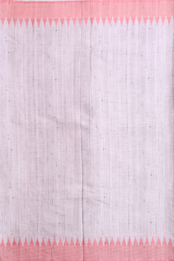 Kota Cotton Saree In Plain Beige With Contrast Border