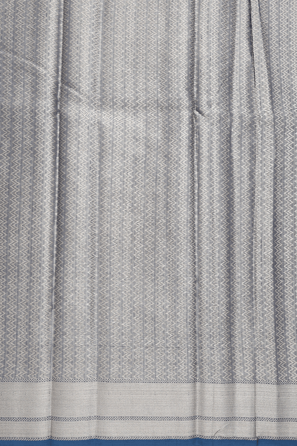 Kota Cotton Saree In Prussian Blue With Diamond Design