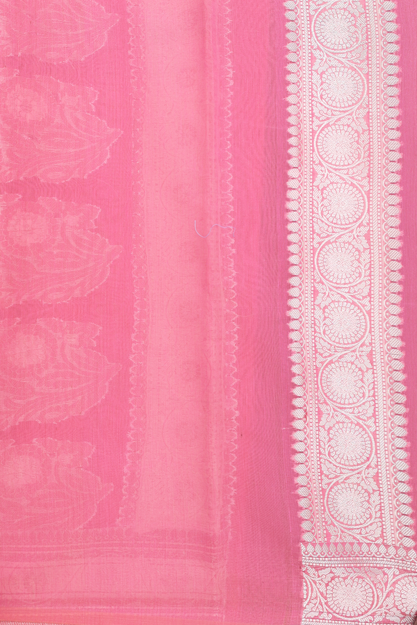 Kota Cotton Saree In Punch Pink With Allover Design