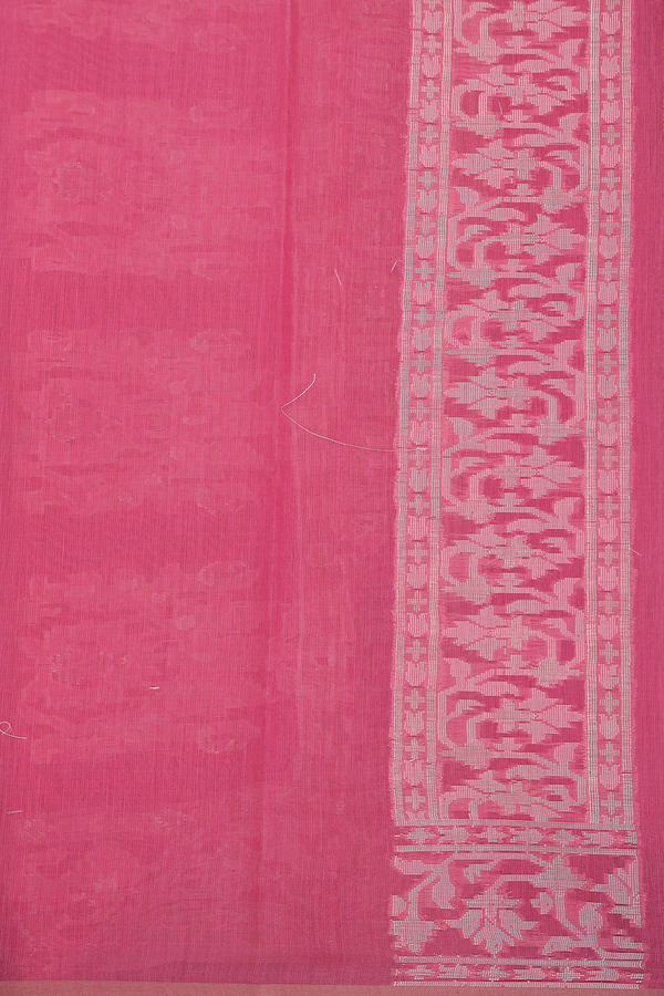 Kota Cotton Saree In Punch Pink With Allover Design
