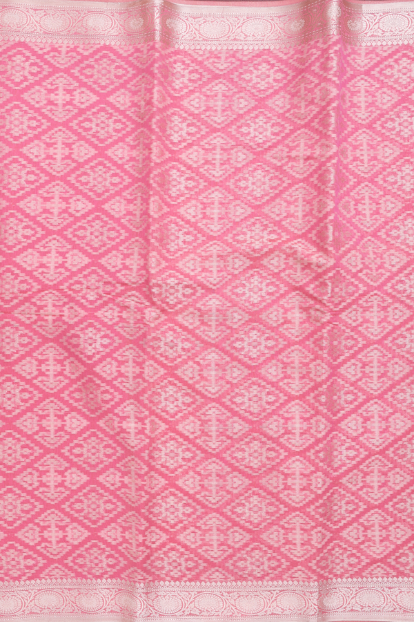 Kota Cotton Saree In Punch Pink With Allover Design