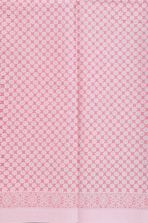 Kota Cotton Saree In Punch Pink With Threadwork Buttas