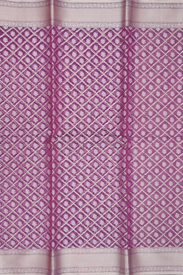 Kota Cotton Saree In Purple With Diamond Design