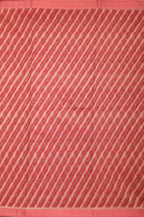 Kota Cotton Saree In Red With Diagonal Design