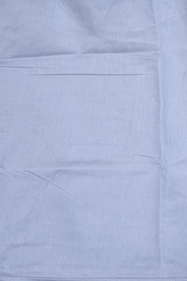Kota Cotton Saree In Steel Blue With Mirror Work Buttis