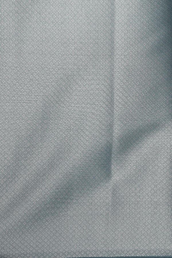 Kota Cotton Saree In Teal Blue With Zari Buttas