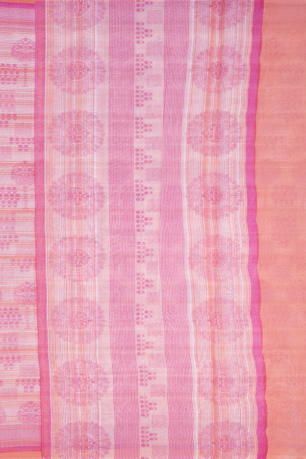 Kota Cotton Saree In White With Floral Design