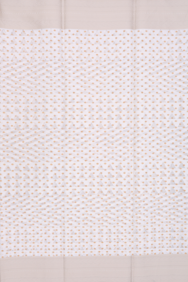 Kota Cotton Saree In White With Printed Buttas