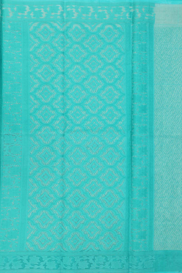 Kota Cotton Saree In White With Printed Design