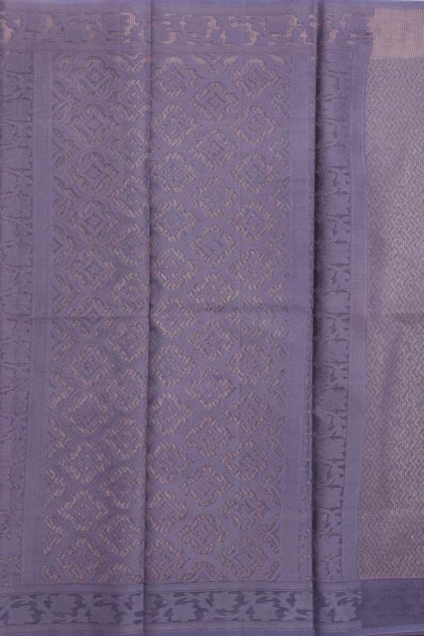 Kota Cotton Saree In White With Scallop Design