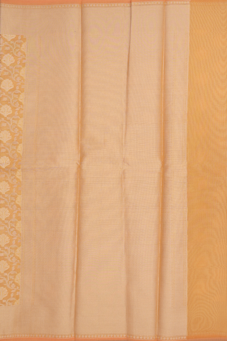 Kota Cotton Saree In Yellow With Floral Threadwork Design