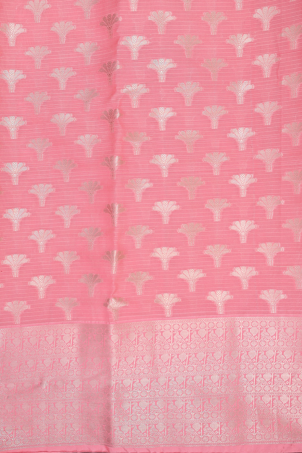 Kota Cotton Saree In Biscuit Color With Stripes Design
