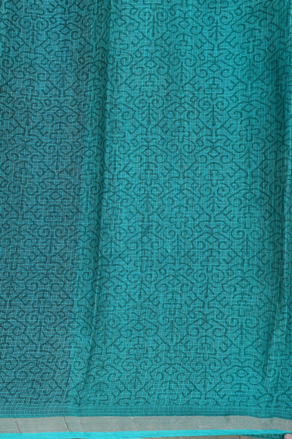 Kota Silk Saree In Black With Floral Printed Design