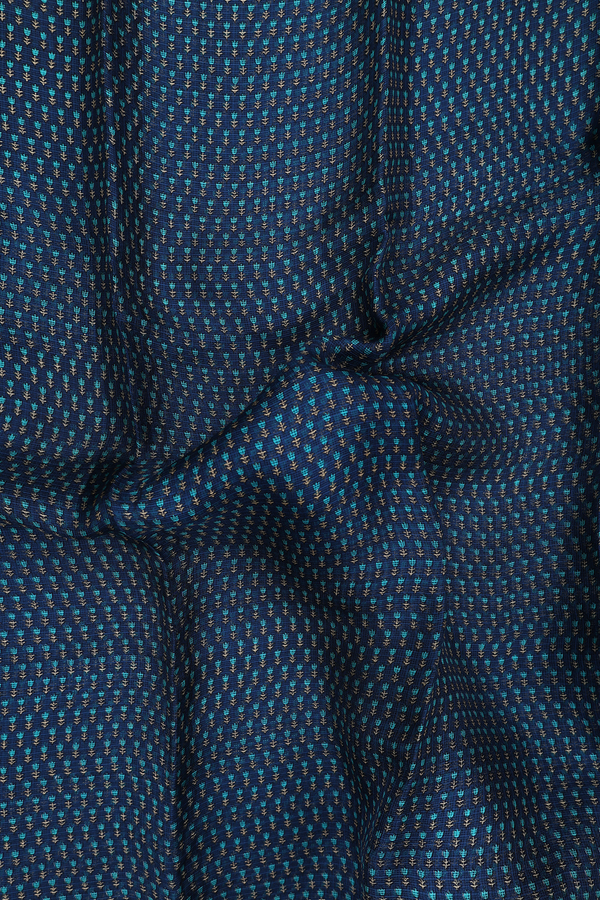 Kota Silk Saree In Black With Floral Printed Design