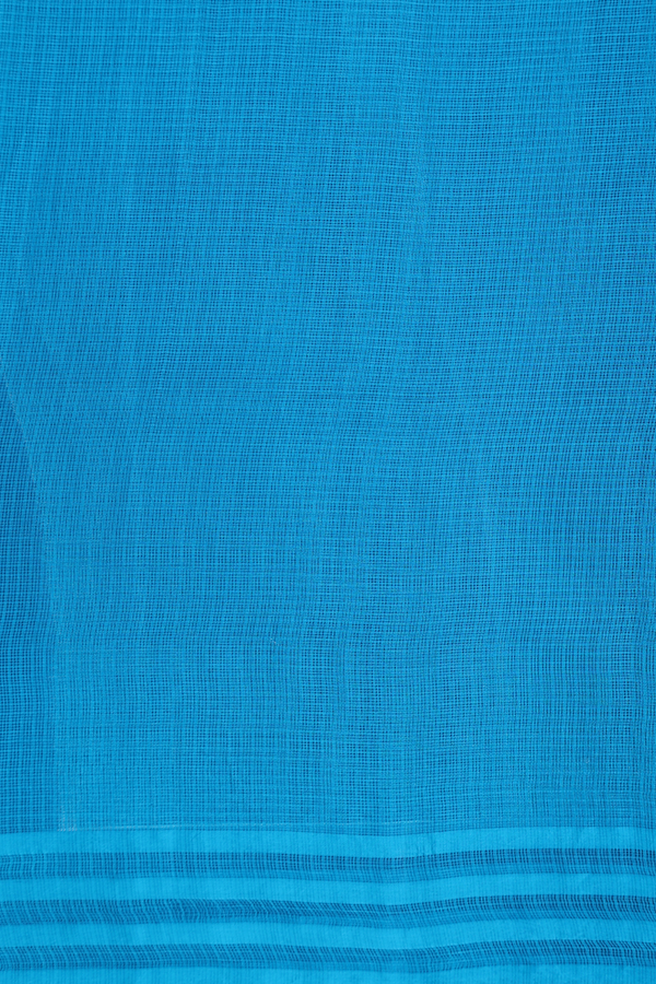 Kota Silk Saree In Blue And White With Checks Design