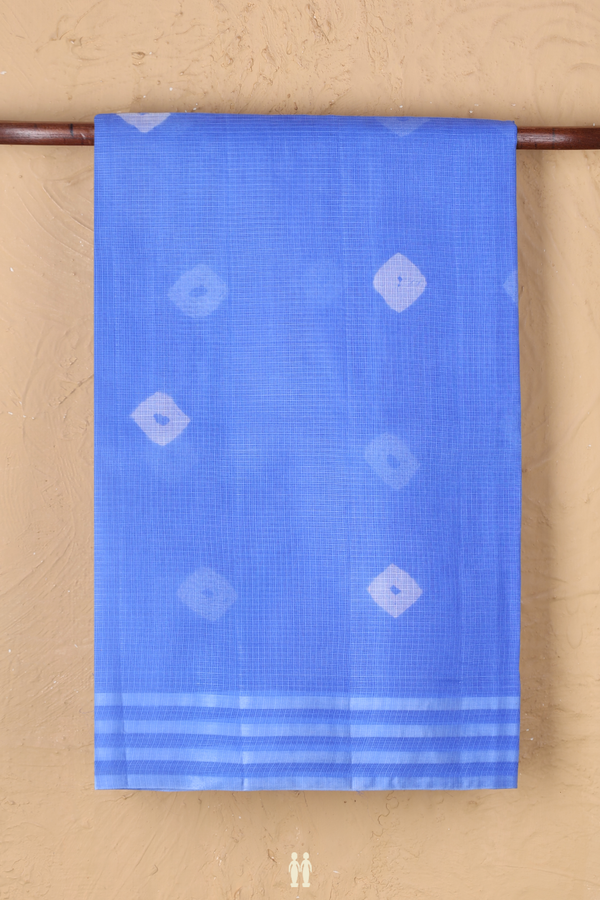 Kota Silk Saree In Blue With Diamond Design