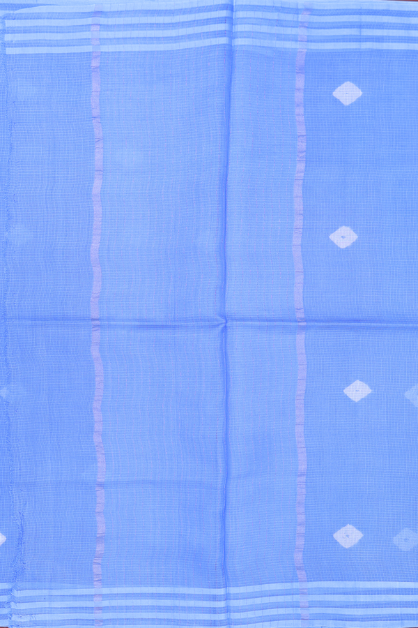 Kota Silk Saree In Blue With Diamond Design