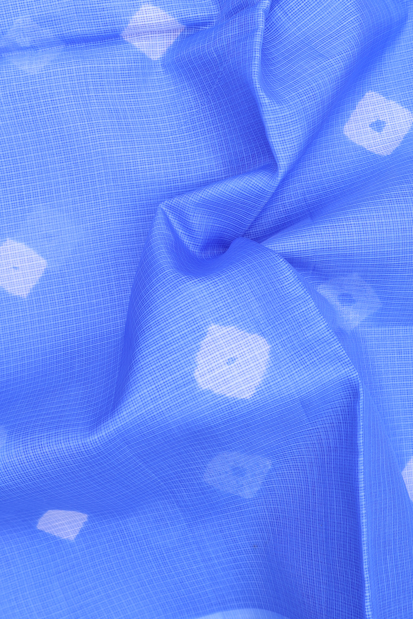 Kota Silk Saree In Blue With Diamond Design