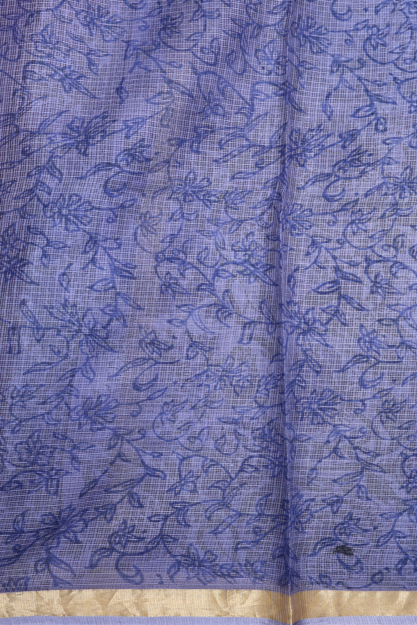 Kota Silk Saree In Blue With Floral Printed Design