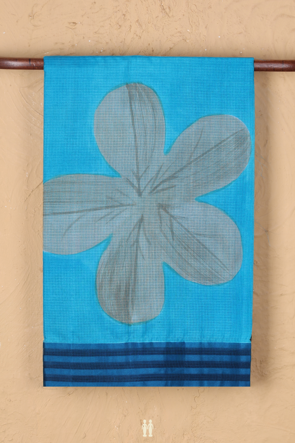 Kota Silk Saree In Blue With Floral Printed Design