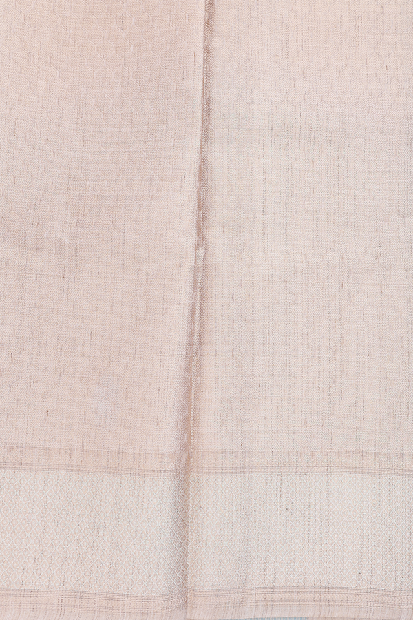 Kota Cotton Saree In Cream And Blue With Stripes Design