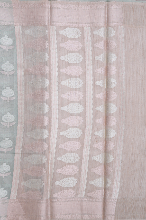 Kota Cotton Saree In Cream And Green With Stripes Design