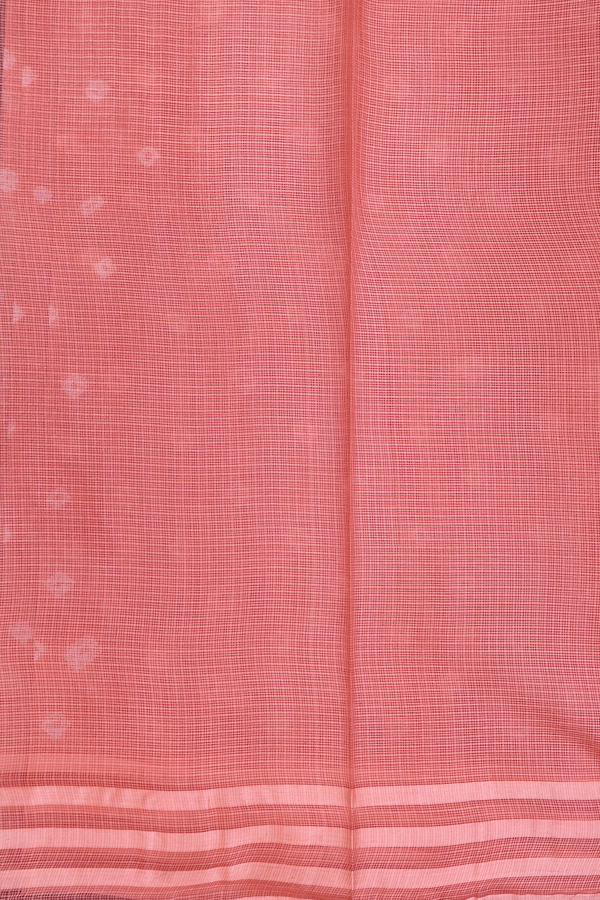 Kota Silk Saree In Dusty Orange With Diamond Design