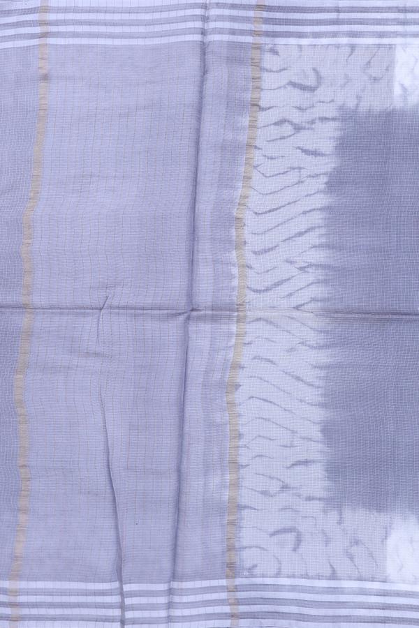 Kota Silk Saree In Grey With Diamond Design