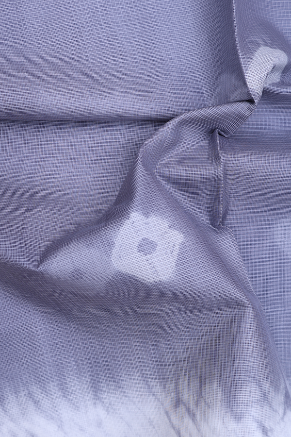 Kota Silk Saree In Grey With Diamond Design